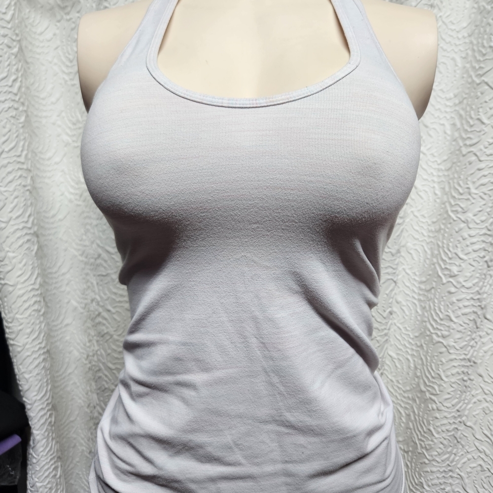 Lululemon Athletica Gray Fitted Sleeveless Tank Top